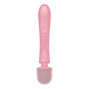 Satisfyer Triple Lover - Pink USB Rechargeable Rabbit Vibrator and Massage Wand