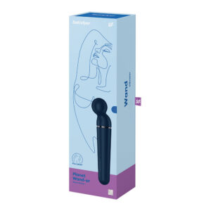Satisfyer Planet Wand-er - Blue - Blue/Rose Gold USB Rechargeable Massager Wand