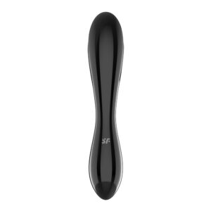 Satisfyer Dazzling Crystal 1 - Black - Black Glass Double Ended Dildo