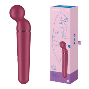 Satisfyer Planet Wand-er - Berry - Berry/Rose Gold USB Rechargeable Massager Wand