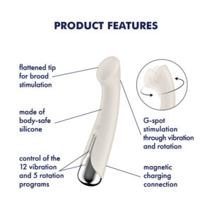 Satisfyer Spinning G-Spot 1 - Beige - Beige 16.5 cm USB Rechargeable Rotating Vibrator