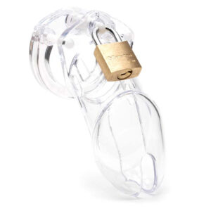 CB-6000 Chastity Cock Cage Kit - Clear - Clear 3.25 Inch Cock Cage Kit