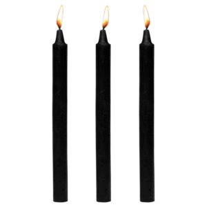 Master Series Fetish Drip Candles - Black - 3 Pack