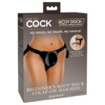King Cock Elite Beginner's Body Dock Strap-On Harness - Black Adjustable Strap-On Harness (No probe included)