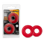 Stay Hard - Donut Rings Oversized - Red Large Cock Rings - Set of 2
