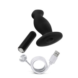Anal Adventures Platinum Vibrating Prostate Massager 02 - Black 10.8 cm USB Rechargeable Prostate Massager