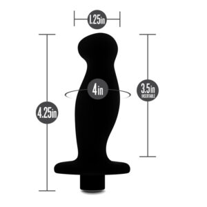 Anal Adventures Platinum Vibrating Prostate Massager 02 - Black 10.8 cm USB Rechargeable Prostate Massager