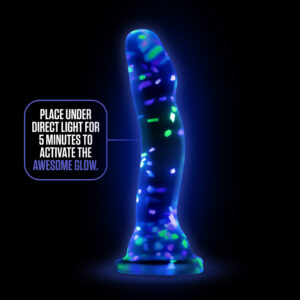 Neo Elite Glow Hanky Panky - Glow In Dark Clear 19 cm Dong
