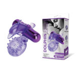 Bodywand Rechargeable Dolphin Ring with Clit Ticklers - Purple USB Rechargeable Vibrating Cock Ring