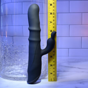 Evolved RINGMASTER - Black 23.1 cm USB Rechargeable Rabbit Vibrator