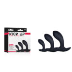 Kick Up Anal Trainer Set - Black Butt Plugs - Set of 3 Sizes