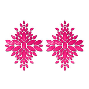 GLOW Fashion Pasties Set - Glow Pink Crystals