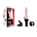 Orgasm Queen Thrusting Dildo - Flesh USB Rechargeable Vibrating, Heating & Thrusting Dildo Machine with Remote Control