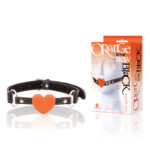 The 9's Orange Is The New Black, Heart Gag - Black/Orange Mouth Restraint