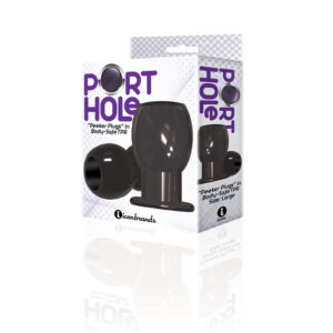 The 9's Port Hole, Hollow Butt Plug - Black Hollow Butt Plug