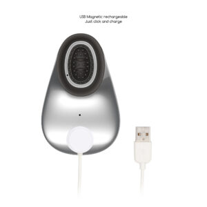 Twitch 1 - Silver - Silver USB Rechargeable Suction Vibrator