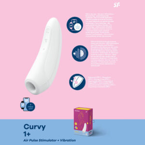 Satisfyer Curvy 1+ - App Contolled Touch-Free USB-Rechargeable Clitoral Stimulator with Vibration