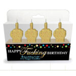 Happy Fucking Birthday FU Candle Set - Novelty Party Candles - Set of 4