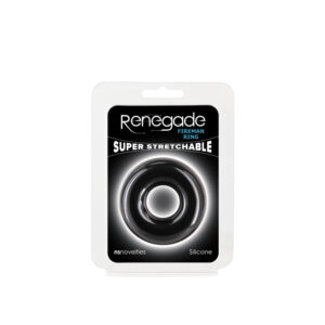 Renegade Fireman Ring - Large - Black - Black Large Cock Ring