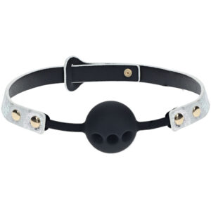 OUCH! Florence Collection - Silicone Ball Gag - White Breathable Mouth Restraint