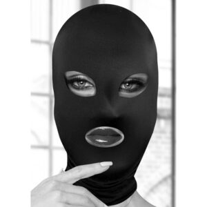 OUCH! Subversion Mask With Open Mouth - Black Hood