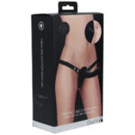 OUCH! Vibrating Silicone Strap-On - Black - Black USB Rechargeable Strap-On
