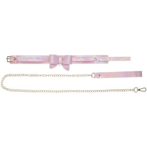 OUCH! Paris Collection - Collar with Leash - Pink Restraint