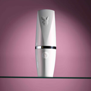 Playboy Pleasure GETAWAY - White/Purple 14.2 cm USB Rechargeable Tapping Stimulator