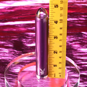 Playboy Pleasure AMETHYST - Purple 12.4 cm USB Rechargeable Glass Tipped Mini Vibrator