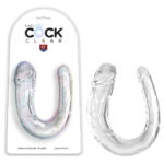 King Cock Clear Medium Double Trouble - Clear Medium Double Penetration Dong