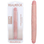 REALROCK 35cm Thick Double Dildo - Flesh - Flesh 35 cm (14'') Thick Double Dong