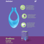 Satisfyer Endless Love - Blue 13 cm USB Rechargeable Couples Stimulator