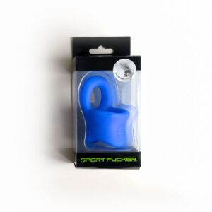 Sport Fucker Baller Ring - Blue Liquid Silicone Cock Ring with Ball Stretcher