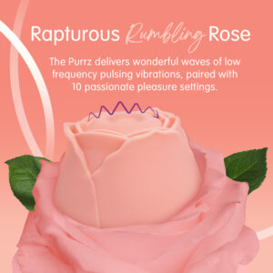 Skins Rose Buddies - The Rose Purrz - Light Pink USB Rechargeable Pulsing Rose Stimulator