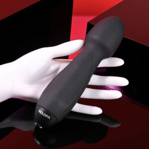 Selopa POWER TRIP - Black 18.8 cm USB Rechargeable Massage Wand