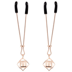 Sex & Mischief Brat Pearl Nipple Clips - Rose Gold - Set of 2