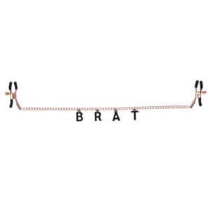 Sex & Mischief Brat Charmed Nipple Clamps - Rose Gold Nipple Clamps with 45 cm Chain