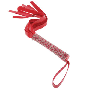 Sex & Mischief Amor Sparkle Flogger - Red 33 cm Flogger Whip