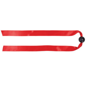 Sex & Mischief Amor Satin Ball Gag - Red/Black Mouth Restraint