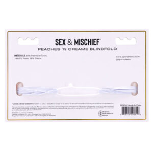 Sex & Mischief Peaches n CreaMe Blindfold - Peach Eyemask