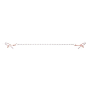Sex & Mischief Peaches n CreaMe Pearl Nipple Clamps - Peach Nipple Restraints