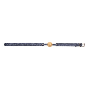 Sex & Mischief Cougar Ball Gag - Navy Blue/Gold Mouth Restraint