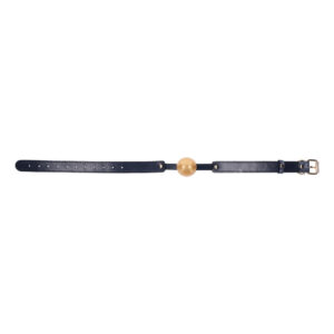 Sex & Mischief Cougar Ball Gag - Navy Blue/Gold Mouth Restraint