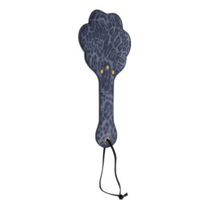 Sex & Mischief Cougar Paw Paddle - Navy Blue/Gold Spanking Paddle