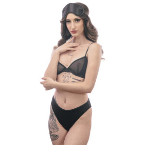 Sex & Mischief Satin Blindfold Black - Black Blindfold
