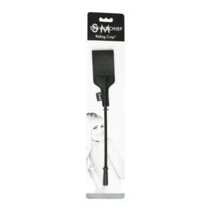 Sex & Mischief Riding Crop - Black 30 cm Crop Whip