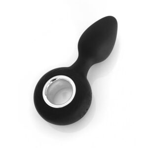 VERS Rechargeable Silicone Plug Vibe - Black 12.5 cm USB Rechargeable Vibrating Butt Plug
