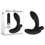 Zero Tolerance Rechargeable Prostate - Black Prostate Massager with USB Rechargeable Bullet
