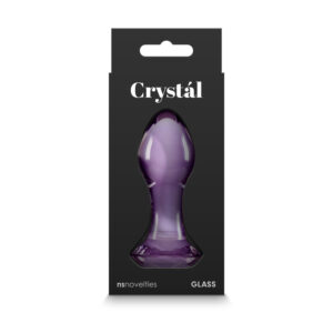 Crystal Gem - Purple - Purple 9 cm Glass Butt Plug