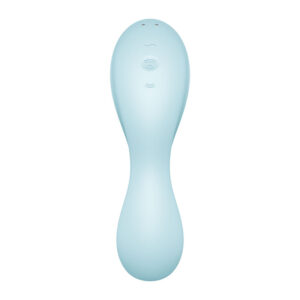 Satisfyer Curvy Trinity 5 - Blue USB Rechargeable Air Pulse Stimulator & Vibrator with App Control